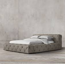 Soho Tufted Fabric Platform Bed Platform Bed Bed Chesterfield Furniture