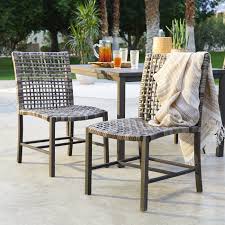 Belham Living Eastport Outdoor Armless Side Dining Chair Set Of 2 Side Chairs Dining Plastic Patio Chairs Wooden Patio Chairs