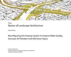 Image of Southern California landscape with aqueduct, ocean, and green spaces