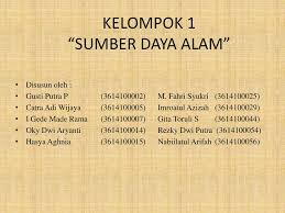 Sumber Daya Alam Kelompok Ppt Download