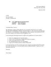 The important steps of adjustment of status, . I 131 Cover Letter Sample Aos Docx Your Street Address Your City State Zip Code Uscis P O Box 805887 Chicago Il 60680 4120 Re I 131 Application For Course Hero