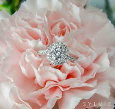 Flower Engagement Ring Sylvie Diamond Rings Floral Engagement Ring Flower Engagement Ring Engagement Rings
