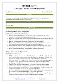 Bilingual Customer Service Representative Resume Samples Qwikresume