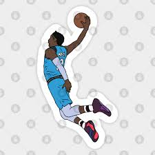 Vince carter dunking over frederic weis at the olympics. Ja Morant Dunk Ja Morant Sticker Teepublic