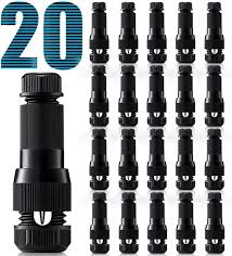 Amazon Com Sunvie Low Voltage Fastlock Wire Connectors For Landscape Lighting Path Lights 12 14 Gauge Cable Connector Work With Malibu Paradise Moonrays And Other Outdoor Lighting Brands 20 Pack Home Improvement
