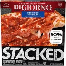 Pepperoni is little slices of meat often presented on pieces of pizza. Ewg S Food Scores Digiorno Stacked Piled High Pepperoni Made With Pork Chicken Beef Pizza Piled High Pepperoni