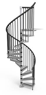 The steel and hardwood construction ensures that this staircase is tough enough for everyday use, year after year. Misterstep Gamia Metal Spiral Staircase Kit Silver Grey Metal Work Option From 948 00 Inc Vat Uk Mainland Delivery