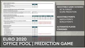 Rotterdam requires 6.7 million euro's additional funding to host eurovision 2021. Euro 2020 2021 Schedule Scoresheet Stats And Prediction Game Spreadsheets Officetemplate Net