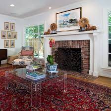 Maybe you would like to learn more about one of these? Tradtional Home With Modern Coffee Table Acrylic And Glass Coffee Table On Persian Rug Glass Coffee Tables Living Room Living Room Coffee Table Coffee Table