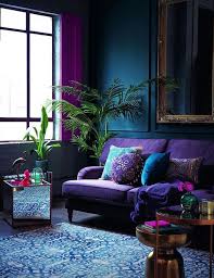 The clean lines of the 50s and 60s are still influencing modern decor. Living Room Teal And Purple Curtains Novocom Top