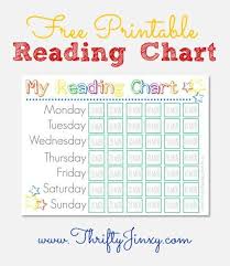 Free Printable Reading Chart Free Scholastic Books From Kellogg S Thrifty Jinxy Reading Charts Summer Reading Chart Sticker Chart