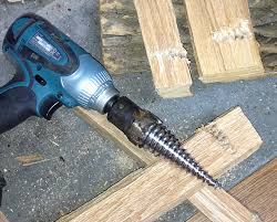 A Rotary Wedge Rotarywedge For Splitting Firewood Into Kindling Inside The House Firewood Wood Splitter Wood Tools