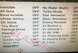 With it, players could enable all manner of cheat codes. All Cheats Unlocked Goldeneye N64