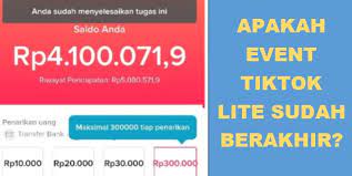 Saya mau belajar ada lebih dari 1 milyar pengguna aktif tiktok diseluruh dunia dan lebih dari 50 juta pengguna aktif tiktok setiap bulan … Apakah Event Tiktok Lite Sudah Berakhir Begini Penjelasanya