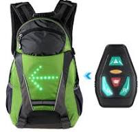 Lixada Fahrrad Rucksack mit LED Blinker Licht Radfahren Bike Reflektierende  Tasche Pack 18L Outdoor Sicherheit Nacht Reiten Lauf Camping