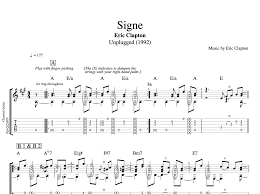 Signe Eric Clapton Guitar Tabs Sheet Music Chords Play Like The Greats Com