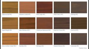 Deck Stain Color Chart Youtube