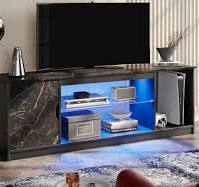 Muebles Para Sala Modernos Televisor Con LED Luces Soporte ...