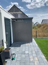 Moderne Avec Toit En Appentis Gartenhaus Metall Biohort Gartenhaus