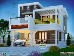 1600 Square Feet 3 Bedroom Box Type Modern Home Kerala House Design House Designs Exterior Duplex House Design