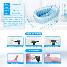 Bath tub seats & rings └ bathing & grooming └ baby essentials all categories antiques art automotive baby books & magazines business & industrial cameras & photo cell phones & accessories clothing, shoes & accessories coins & paper money collectibles computers/tablets. Buy Relaxing Baby Inflatable Baby Bathtub Newborn Baby Bathtub Seat For Infant Non Slip Baby Pool For Sitting Up Portable Toddler Tub Shower Foldable Travel Tub With Pool Toy Air Pump Accessories Online
