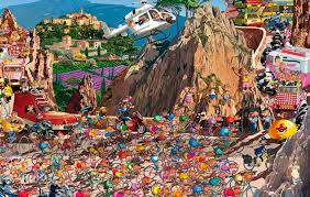 The table is set for a fun night of drinks and relaxation in this creative and colorful piece of art. Tour De France Cartoon Jigsaw Puzzle By Piatnik