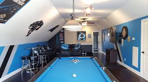 Our Carolina Panthers Man Cave Fan Cave On The Third Floor Man Cave Man Cave Home Bar Bars For Home