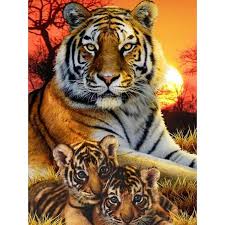 Diamond Painting Full Drill Tiger Cross Stitch Diy Diamond Embroidery In 2020 Tiger Pictures Big Cats Art Animals Beautiful