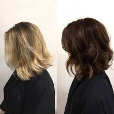 Fall Hair Blonde To Dark Rich Brown Chocolate Brown Warm Brown Brown Hair Lob Bob Textured Bob Brown Bob Hair Brown Blonde Hair Dark Hair