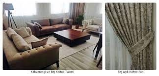 Kahverengi koltuklara ne renk perde yakışır. Soru 29 Kahverengi Bej Koltuk Takimi Ile Uyumlu Fon Perde Kirlent Onerisi Dekor Ekrani