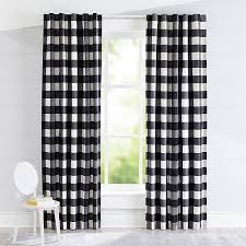 Black And White Buffalo Check Curtains 96 Inches Black Buffalo Check Curtain Crate And Barrel Buffalo Check Curtains Check Curtains Cool Curtains