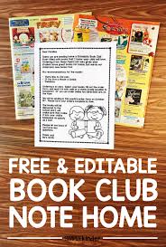Free Book Club Letter Simply Kinder Book Club Notes To Parents Letter To Parents
