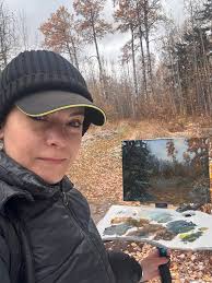 Winter landscape oil painting available