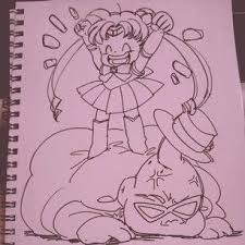 sailor moon on the style of akira toriyama イラスト 神々 セーラームーン