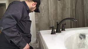 How to replace a garden tub faucet. Installing Roman Style Deck Mount Faucet Trim Youtube