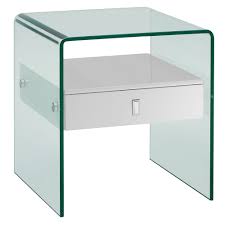 Baroque White Modern Nightstand End Table Eurway