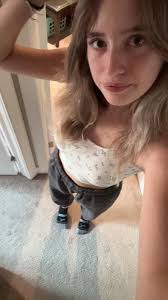 Cropped Pointelle Cami Gray