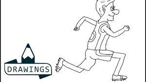 Speed Drawing : How To Draw A Running Boy - Youtube