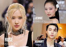 ROSÉ DIARY on X: The most talked about celebs from the past three #MetGala  ROSÉ, 2021 (3 MILLION) Johnny, 2022 (240K) Jennie, 2023 (1.7 MILLION) #ROSÉ  #로제 t.coYzo4hDiE4b  X