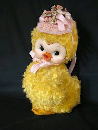 Rushton Vintage Rubber Face Easter Duck Doll Musical Original Tag Dollmusical Duck Easter Face Original Rubber Rush Vintage Toys Retro Toys Rushton Toys