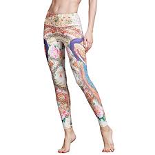 Mtsce Yoga Pants Yoga Capris Printed Workout Leggings