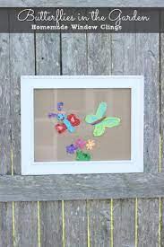 Diy Window Clings Butterflies In The Garden Diy Window Clings Crafts Craft Activities For Kids