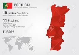 Portugal World Map With A Pixel Diamond Texture World Geography Royalty Free Cliparts Vectors And Stock Illustration Image 30395407