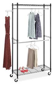 Check spelling or type a new query. Whitmor 6070 3366 Bb Supreme Double Rod Garment Rack Rolling Clothes Organizer Black With Chrome Pricepulse