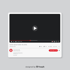 Flat Youtube Multimedia Player Template Premium Vector Freepik Vector Technology Template Social Media We In 2020 Overlays Instagram Youtube Frame Template
