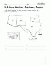 Worksheets are states and capitals quiz, state trivia, us postal abb work, work, phases of matter multiple choice quiz, the united states of america, quiz stative verbs, north east states quiz. Quiz Southwest U S State Capitals Printable 3rd 8th Grade Teachervision