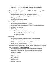 The only students required to be in the building on eoc and final exam days are students that are testing. Chem 1130 Final Exam Study Guide Pasc Chem 1130 Final Exam Study Guide Pasc There Are No Direct Questions From Ch 12 Ch 17 However You Will Be Course Hero
