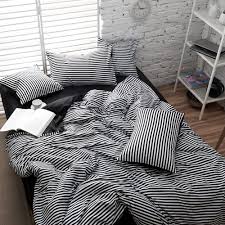 Black And White Striped Duvet Cover King Fadfay Home Textile Elegant Black And White Striped Bed Sets Brand 100 Cotton Home Choice Duvet Covers Duvet Cover Sets Black Duvet Cover Comfortable Bedroom