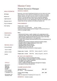 Human Resources Manager Resume Job Description Template Sample Example Hr Staff