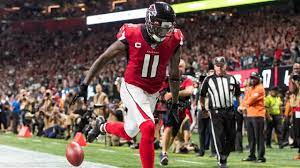 Julio jones reaching in the endzone for a touchdown (imgur.com). Julio Jones Teammates React To Game Winning Touchdown